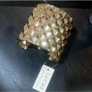 Le Ciel Gold-Tone Studded Cuff Bracelet